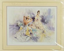 GORDON KING (BRITISH 1939), 'Fantasy', a limited edition proof print, 24/60, of two women wearing
