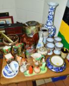 VARIOUS CERAMICS, GLASS, SUNDRIES, etc, to include USSR lion cub and deer, Carltonware 'Vegetable'