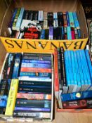 THREE BOXES OF PAPERBACK BOOKS, including Minette Walters, etc