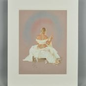 KAY BOYCE (BRITISH CONTEMPORARY) 'COPPELIA', a limited edition print 255/295 of a woman sitting on a