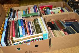 SIX BOXES OF BOOKS, assorted subjects including cookery, furniture, literature and travel (six