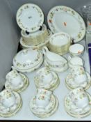 A WEDGWOOD 'MIRABELLE' PATTERN DINNER SERVICE FOR TWELVE SETTINGS, including a covered vegetable