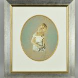 KAY BOYCE (BRITISH CONTEMPORARY), a limited edition print 169/295, of a portrait of a young woman,