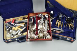 A LARGE SELECTION OF FLATWARE (two cases and loose) (3)