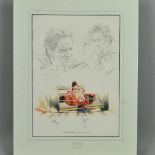 SIMON TAYLOR (BRITISH CONTEMPORARY) 'GERHARD BERGER-FERRARI 412T1/B', a limited edition print 81/255