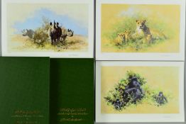 DAVID SHEPHERD (BRITISH 1931-2017), 'WILDLIFE OF THE WORD', a boxed portfolio of eight prints 350/