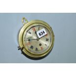 GEORGE WILSON & CO (LONDON) BRASS SHIPS CLOCK