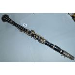 A CLARINET, no case, makers mark rubbed