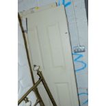 TWO INTERNAL WHITE DOORS, one measuring 198cm x 69cm x 3.5cm and 204cm x 74cm x 4cm (both unworked)