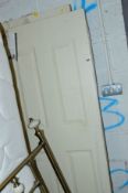 TWO INTERNAL WHITE DOORS, one measuring 198cm x 69cm x 3.5cm and 204cm x 74cm x 4cm (both unworked)