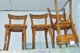 A SET OF FOUR BENTWOOD CHAIRS