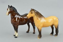 TWO BESWICK HORSES, Highland Pony 'Mackionneach' No.1644 and Welsh Cob (standing) No.1793 1st