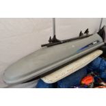 A THULE ALPINE 500 ROOF BOX, and two bars