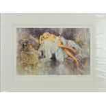 GORDON KING (BRITISH 1939) 'SERAPHINA' a limited edition artist proof 10/39 of a semi-nude woman