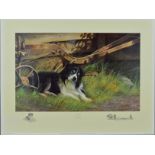 NIGEL HEMMING (BRITISH 1957) 'NOW AND THEN', a limited edition print 421/600 of a Collie dog by an