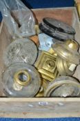 VARIOUS OIL LAMP PARTS, to include glass reservoirs, bases, etc