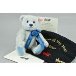 A LIMITED EDITION STEIFF 'BEAR OF THE YEAR 2009', light blue mohair, with ribbon, No.00263/1500,