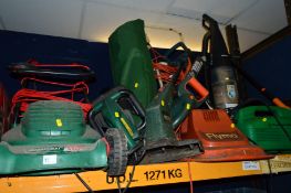 A QUANTITY OF GARDEN ELECTRICALS, to include lawn mowers, two hedgecutters, a strimmer, two