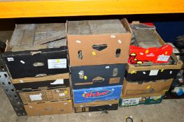 TWELVE TRAYS OF 20TH CENTURY OAK PARQUETRY FLOORING BLOCKS