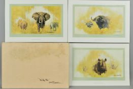 DAVID SHEPHERD (1931-2017) 'BIG FIVE', a portfolio of limited edition prints featuring rhino,