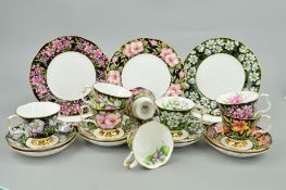 ROYAL ALBERT 'PROVINCIAL FLOWERS' TEAWARES, to include eight cups (four seconds), eight saucers (