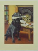 NIGEL HEMMING (BRITISH 1957) 'EVENING DELIVERY', a limited edition print 81/600 of a Labrador with a