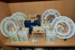 BORDER FINE ARTS BRAMBLY HEDGE SCULPTURES BY JILL BARKLEMS, to include 'The Table' BH7 (boxed), 'The
