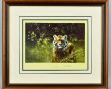 DAVID SHEPHERD (1931-2017) 'COOL TIGER', a limited edition print of a Tiger in a river, 144/1500,