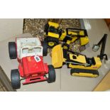 THREE UNBOXED PLAYWORN TONKA TOYS, to include Dine Buggy Jeep (3)