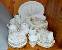 ROYAL ALBERT 'FOR ALL SEASONS PARKLAND' DINNER WARES, to include teapot, covered sugar, milk jug,
