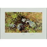 DAVID SHEPHERD (1931-2017) 'BADGERS' a limited edition print 745/975, signed and numbered in