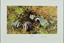 DAVID SHEPHERD (1931-2017) 'BADGERS' a limited edition print 745/975, signed and numbered in