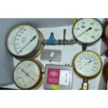A COLLECTION OF ASSORTED PRESSURE GAUGES, to include Budenberg Broadheath, Manchester, a Londex