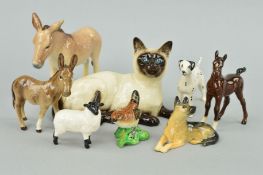 EIGHT BESWICK ANIMALS/BIRDS, (all with boxes), to include Wren No.993B, Black Faced Lamb No.1828,