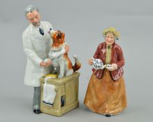 TWO ROYAL DOULTON FIGURES, 'Teatime' HN2255 and 'Thanks Doc!' HN2731 (seconds) (2)