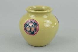 A SMALL MOORCROFT POTTERY VASE, 'Flamminian' ware design, impressed and painted marks to base,
