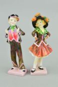 TWO ROYAL DOULTON FIGURES, 'Pearly Boy' HN1482 and 'Pearly Girl' HN1483 (reglued base) (2)