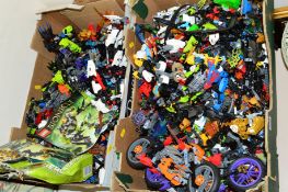 LEGO - two boxes of Hero Factory models and others similar including Ben10, three instruction