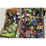 LEGO - two boxes of Hero Factory models and others similar including Ben10, three instruction