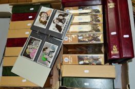 A LARGE COLLECTION OF CIGARETTE CARDS IN ELEVEN ALBUMS AND AN EXTENSIVE COLLECTION OF VINTAGE