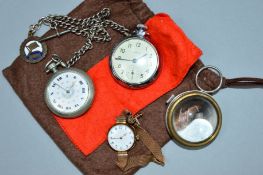 THREE WATCHES AND A CASE, to include a 9ct gold wristwatch, case with import mark for London 1912,