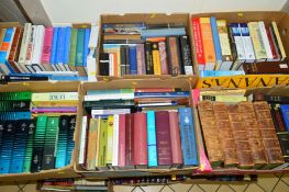 SIX BOXES OF BOOKS, to include World Biblical/Commentary (14 volumes in dws) and Tristram, 'The