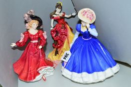 THREE ROYAL DOULTON FIGURES OF THE YEAR, to include 'Mary' HN3375, 1992, 'Patricia' HN3365 1993 (