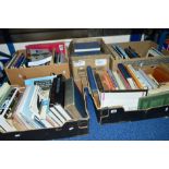 FIVE BOXES OF BOOKS, to cover subjects such as Antique collecting, Art, furniture, ceramics, etc and