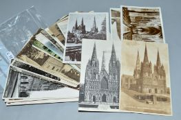 LICHFIELD INTEREST, approximately forty four postcards of the Cathedral and city views