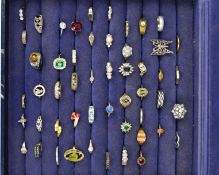 A SELECTION OF FIFTY ONE RINGS, to include a ring with an enamel Bernard Instone imp to the