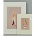 KAY BOYCE (BRITISH CONTEMPORARY) two limited edition prints 'Scarlett' 72/95 of a scantily clad