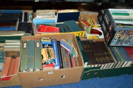 SEVEN BOXES OF BOOKS, to include Encyclopaedias, Electrical Engineering, Churchills 'The Second