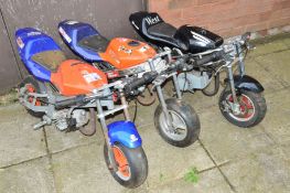 THREE 50CC MINI MOTORS (sd, sold as seen)