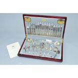 A VINERS KINGS ROYALE PATTERN SILVER PLATED FIFTY EIGHT PIECE CANTEEN OF CUTLERY, from the Guild